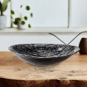 Resim İpek 17964 Secret Dekoratif Gondol Tabak - Siyah / Beyaz - 21 cm 