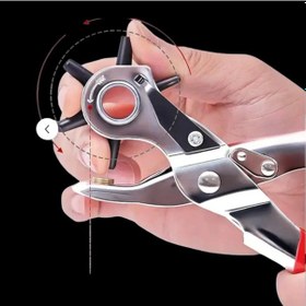 Resim Çok Başlıklı Deri Delme Pensesi 6 Ölçülü Profesyonel Kemer Delme Aparatı Ayarlanabilir Delik Açma Pensesi 1 