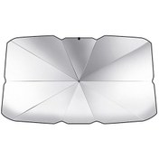 Resim Araba Ön Cam Teleskopik Katlanır Isı Yalıtım Şemsiyesi, Boyut: Büyük 