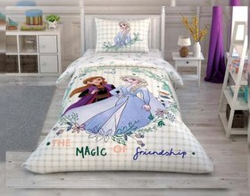 Resim Taç Frozen 2 Friendship Lisanslı Nevresim Takımı 