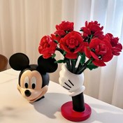 Resim 1 adet Disney Mickey Mouse Reçine Kalem Tutucu, Çok Fonksiyonlu Masaüstü Kalem ve Makyaj Fırçası Düzenleyici, Çiçek Ekleme Tüpü ile, Ev Dekoru, Parti Hediyesi, Sevgililer Günü ve Doğum Günü, 18+, Karışık Renk, Plastik Malzeme 