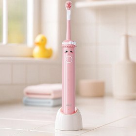 Resim Mioji Oral B2 Kids Care Şarj Edilebilir Diş Fırçası Pembe - 4 Adet Fırça Başlık 