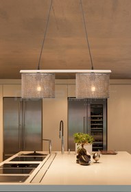 Resim Tuğbasan ZİGANA 2Lİ AVİZE NATUREL-KAHVE ARTI DESENLİ YEMEK ODASI YATAK ODASI OTURMA ODASI SALON 