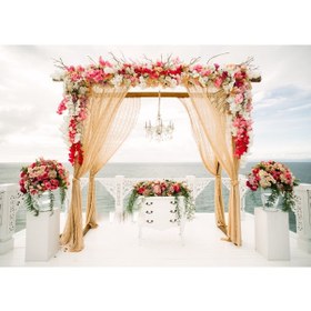 Resim Yunboo 2.1x1.5m Poliester Fotoğraf Fon Perdesi - Düğün Temalı W-3066 Serisi 