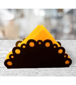 Resim Ardini Peçetelik Daireli Mat Siyah 