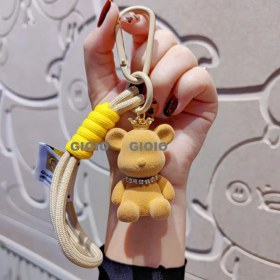 Resim Silver1 Zarif Sevimli Yün Anahtarlık Kitap Çantası Çekicilik Bebek Araba Anahtarlık Çekicilik (Yurt Dışından) 