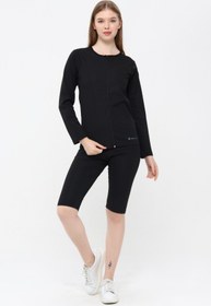 Resim Sauna Fermuarlı Uzunkol Ve Premium Sauna Agraflı Şort Takım 2019 - XL 