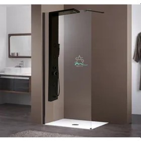 Resim Sam Banyo Fırat Duş Paneli Black Style Siyah 