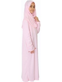 Resim Zehranaz Namaz Elbisesi Toz Pembe Çocuk Fermuarsız Namaz Elbisesi Çok Renkli 