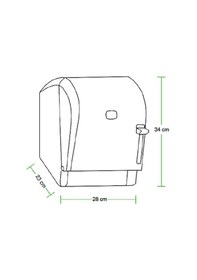 Resim Vialli K8T Rulo Kağıt Havlu Dispenseri Manuel Şeffaf 