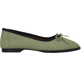 Resim Disparita 251008 Hakiki Deri Kadın Babet Ayakkabı Yeşil 