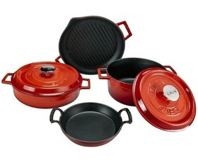 Resim Lava Trendy Xl 6 Parça Döküm Tencere Seti Kırmızı 