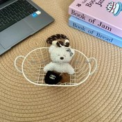 Resim Silver1 Sevimli Renkli Ip Peluş Ayı Kolye El Yapımı Oyuncaklar Küçük Bebek Çanta Çekicilik Sevimli Bebek Cep Telefonu Çekicilik (Yurt Dışından) 