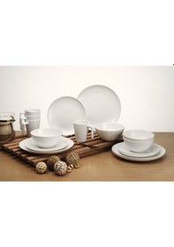 Resim Hitit Arya Termostar 34 Parça Melamin Yemek Takımı Beyaz 