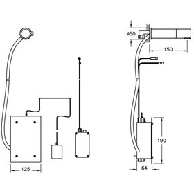 Resim Artema A47046 Aquasee Ankastre Fotoselli Lavabo Bataryası 