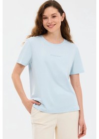 Resim Skechers Essential Kadın Tişört Mavi 