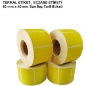 Resim TERCİH Eczane Etiketi 40mm × 60mm 50 Adet Sarı 1000li 