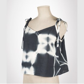Resim DLBS Handmade Shibori Askılı Bluz Black Geo 