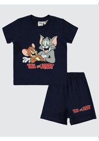 Resim Tom And Jerry Erkek Bebek Takım 6-18 Ay Lacivert Lacivert 