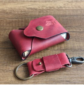 Resim Sumerian Leather Craft Deri Sigara Kılıfı Kırmızı 