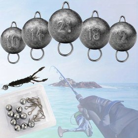 Resim 20 adet/ Kutu Hızlı Asma Kurşun 3/5/7/10/12/14g Evrensel Sallama Ağırlığı Kurşun Kolye Balıkçılık Ağırlıkları Tackle Yumuşak Kurbağa Yemi Aksesuarları için 