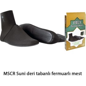 Resim Berat Mest - Kışlık Mest - Termal Mest - Mscr Suni Deri Tabanlı Fermuarlı Mest - 38 Numara 