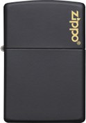 Resim Zippo Çakmak Mat Siyah Zippo Logo 218-067278 