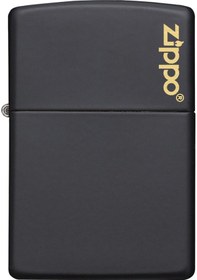 Resim Zippo Çakmak Mat Siyah Zippo Logo 218-067278 