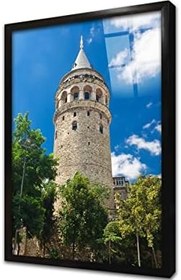 Resim İstanbul Galata Kulesi Çerçeveli Cam Tablo 20x30 cm CA16298 