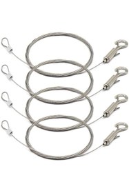 Resim STOREMAX Resim Asma Teli, 1 Metre Ağır Hizmet Resim Asma Teli Kiti, Döngü ve Kancalı 4 ADET Ayarlanabilir Ayn 