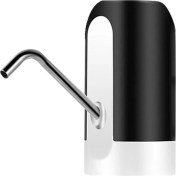 Resim Geeroyoo Usb Şarjlı Evcil Otomatik Su Pompa Cihazı, 2-5 Galon Suluklar İçin Siyah Abs+silikon+304 Çelik Su İçme Makinesi 