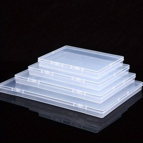 Resim Masa için Çok Yönlü Şeffaf Plastik Düzenleyici Kutu - Faturalar, Mücevherler, Kartlar, Kalemler & Makyaj Saklama için Mükemmel - Çıtçıt Kapatma, Dikdörtgen Şekil, Kaş Kalemleri, Ofis & Ev Kullanımı, Mücevher Ruloları 