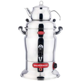 Resim Işıkgaz Silver 10 Litre Tek Demlik Çay Semaveri Otomatı Makinesi 