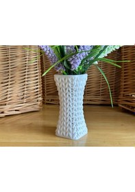 Resim Opencart Kare Örme Vazo Sadece Plastik Aparattır 