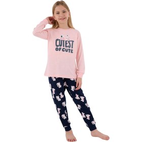 Resim Roly Poly Kız Çocuk Uzun Kollu Pijama Takım Pembe - Pembe / 4-5 Yaş 