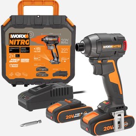 Resim Worx WX265 20Volt 2.0Ah Li-ion Çift Akülü 200Nm Kömürsüz Profesyonel Şarjlı Darbeli Tornavida 