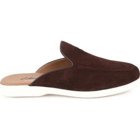 Resim Libero L5950 Hakiki Süet Arkası Açık Ultra Hafif Eva Taban Erkek Loafer Sabot Ayakkabı 