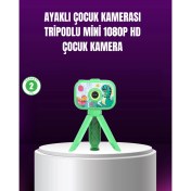 Resim 1080P Hd Çocuk Vlog Kamerası – Tripod ve Eğitici Oyunlarl 