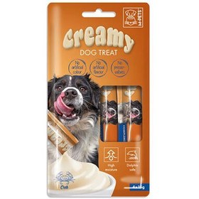 Resim M-Pets Creamy Yengeçli Ek Besin ve Köpek Ödülü 4x15 Gr 
