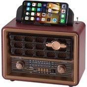 Resim NNS Ns-8072bt Taşınabilir Nostaljik Radyo Bluetooth Speaker Usb Tf Card Aux 