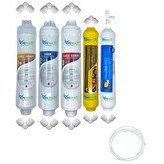 Resim Pemax Water Solutions Kapalı Kasa Su Arıtma Cihazlarına Uygun Eco 5'li Mebransız Mineral+Tatlandırıcı Set 
