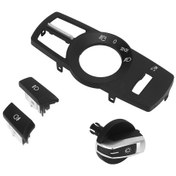 Resim Far Anahtarı Döndürme Düğmesi Far Kontrol Paneli Araç İç Aksesuarları 5 6 7 Serisi X3 X4 Mat Siyah 