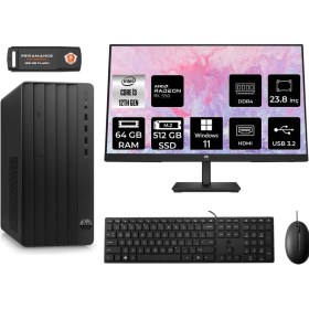 Resim Hp Pro Tower 290 G9 Intel Core I3 12100 64GB 564GB RX550/4GB 23.8" Fhd Monitör W11P 6D3A1EA Masaüstü Bilgisayar & Per4 USB Bellek 6D3A1EAMNT1447 