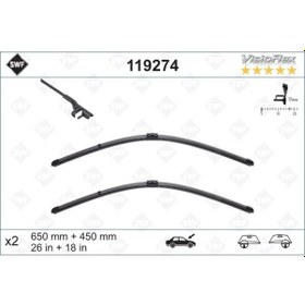 Resim Valeo Sılecek Supurgesı Swf Ruzgarlıklı Flat 650mm-450mm Bmw F10 F01 F07 IS00-VALEO 119274 