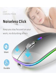 Resim Mkey MK-109 RGB LED Kablosuz Mouse Optik Wireless Mouse Sessiz Mouse 