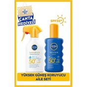 Resim Nivea Sun Çocuklar için Hassas Güneş Sprey SPF50 270ml ve Yüksek Güneş Koruyucu Vücut Spreyi SPF50 200 ML 