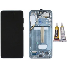 Resim Te Samsung Uyumlu S22 Plus S906 Uyumlu Çıtalı Oled Lcd Ekran Mavi + B7000 