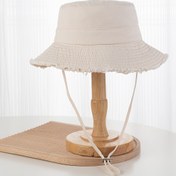 Resim Kadınlar ve Erkekler için Hafif Nefes Alabilen Kova Şapka - Ayarlanabilir Bağlama, Etek Detaylı, Bej Polyester Yaz Şapkası, Dış Mekan Aktiviteleri ve Günlük Giyim için Mükemmel, Dış Giyim | Şık Kova Şapka | Hafif Şapka 