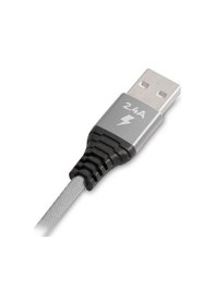 Resim S-Link Swapp Sw-Kc61Mg 1M 2.4A Micro Usb Kılıflı Gri Data + Şarj 