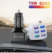 Resim Bağlantı Noktalı 15a 75w Usb Araç Şarj Cihazı Hızlı Mini Hızlı Şarj Adaptörü İphone Uyumlu 12 13 Pro Max Xiaomi Mi 11 Redmi Samsung S22 İçin Otomatik 